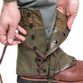 Echte italienische Armee Gamaschen Canvas OD Olive Wandern Militär Überschuss M70 Kampf