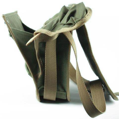 Vintage Polish army medic first aid shoulder bag made of durable canvas with divided interior compartments and adjustable strap