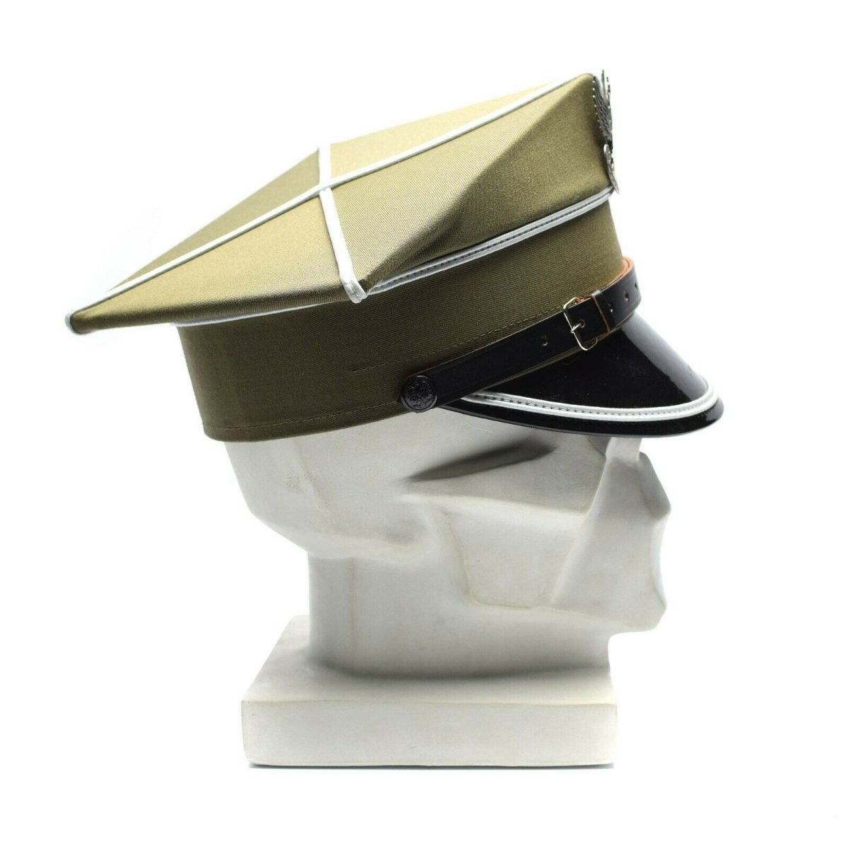 Original polnische Militär-Schirmmütze, polnischer Armeeoffizier, mit Adlerkokarde, NEU