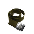 Echter spanischer Armeegürtel, Vintage-Canvas, Metallschnalle, formeller Gürtel, Militärausgabe