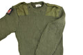 Echter Pullover der britischen Armee, Kommando-Pullover in Olivgrün aus Wolle für Herren