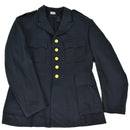 vintage wool military parade jacket with gold toned buttons