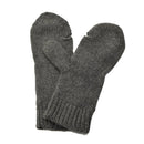 Pair of genuine Swiss army gray wool mittens designed for warmth and breathability in cold weather.