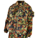 Vintage Swiss army M70 Alpenflage camo sniper jacket with multiple pockets and adjustable cuffs and waist