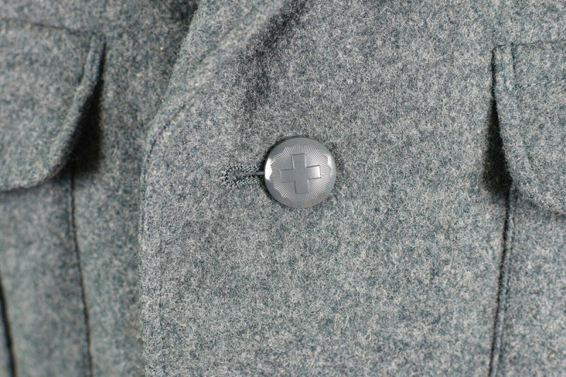 Echte Schweizer Armee Wolljacke Schweizer Militärausgabe Überschussuniform grau
