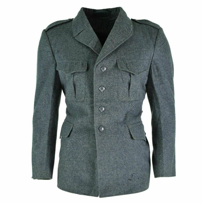 Echte Schweizer Armee-Wolljacke, Schweizer Militäruniform, Grau – GoMilitar