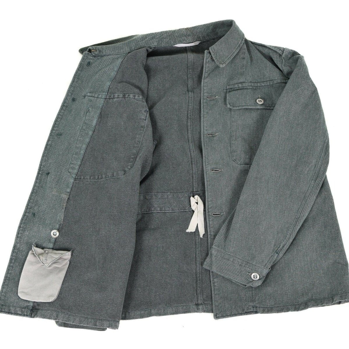 Echte Schweizer Armee Arbeitsjacke Jeans Militärjacke grau Vintage Überschuss