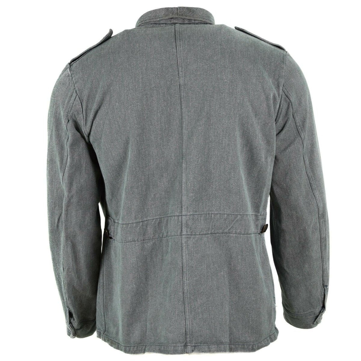 Echte Schweizer Armee Arbeitsjacke Jeans Militärjacke grau Vintage Überschuss
