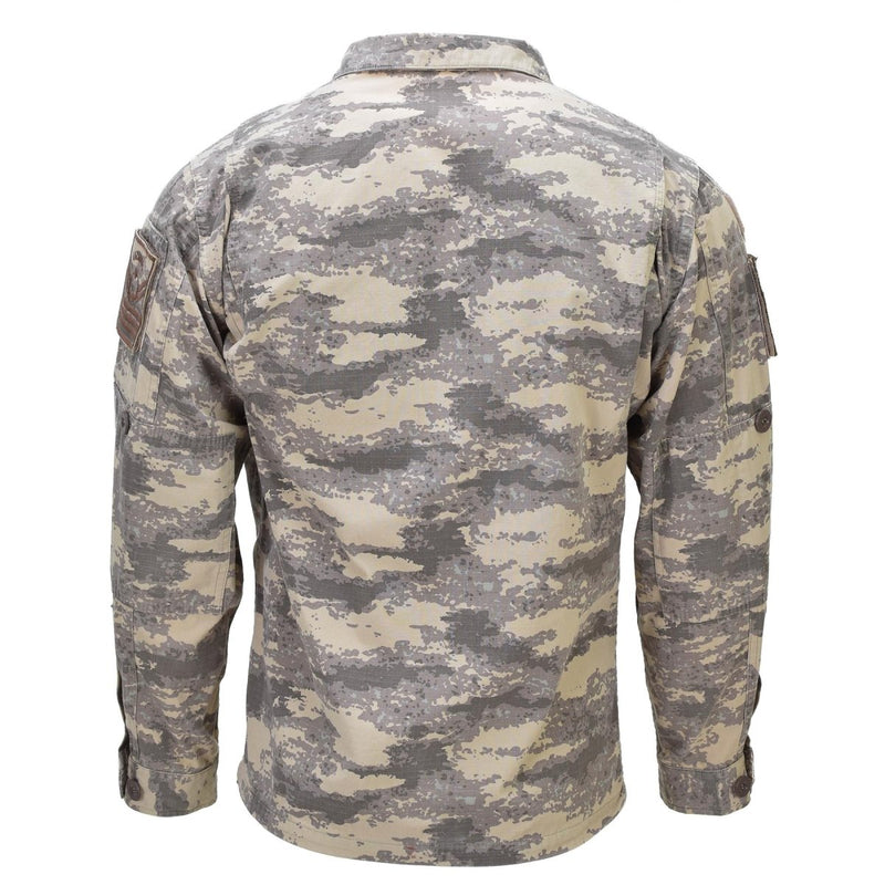 Echte türkische Originaluniformjacke Ripstop verstärkte Ellbogen M2021 Camo