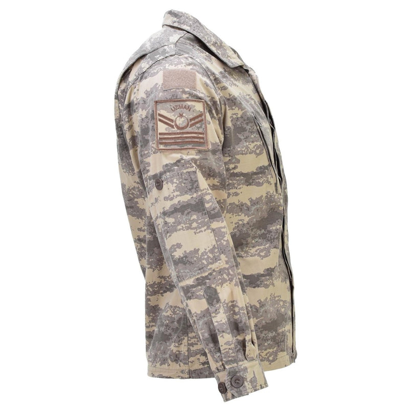 Echte türkische Originaluniformjacke Ripstop verstärkte Ellbogen M2021 Camo