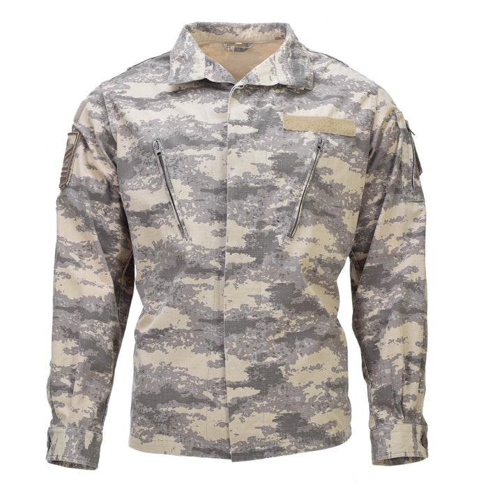 Echte türkische Original-Uniformjacke RipStop-verstärkte Ellbogen M2021 Camo – GoMilitar