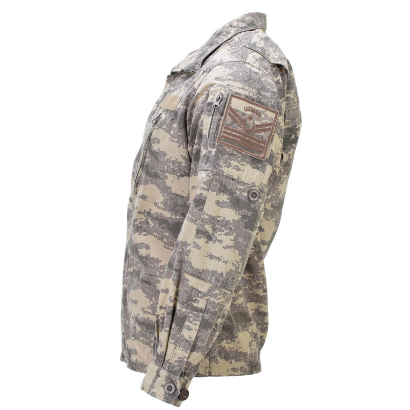 Echte türkische Originaluniformjacke Ripstop verstärkte Ellbogen M2021 Camo