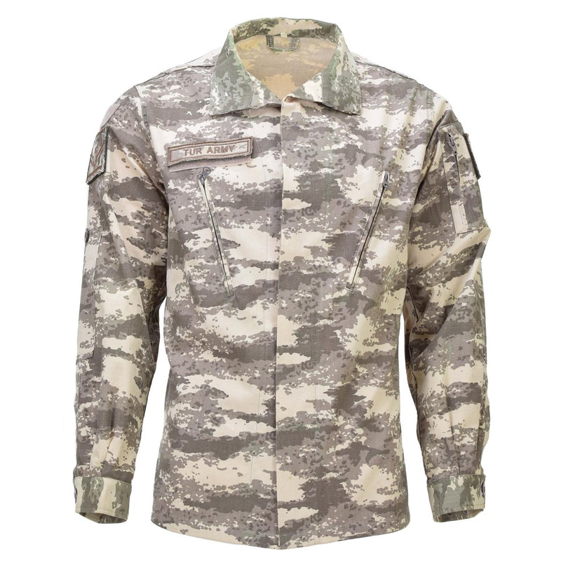 Echte türkische Originaluniformjacke Ripstop verstärkte Ellbogen M2021 Camo