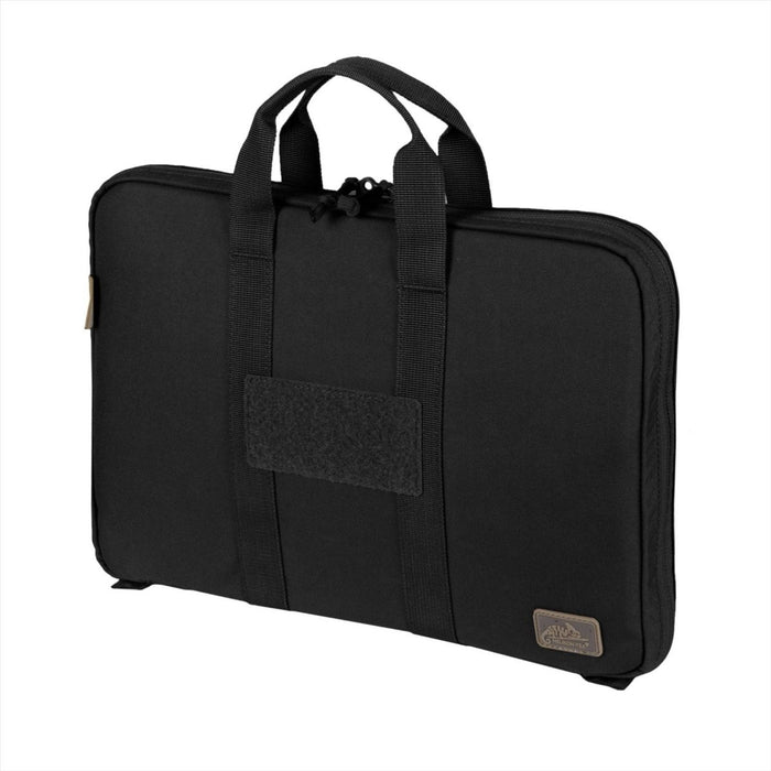 Schwarze Helikon-Tex Doppel-Pistolenkoffer-Brieftasche aus strapazierfähigem Cordura-Nylon mit zwei Tragegriffen und gepolstertem Innenschutz