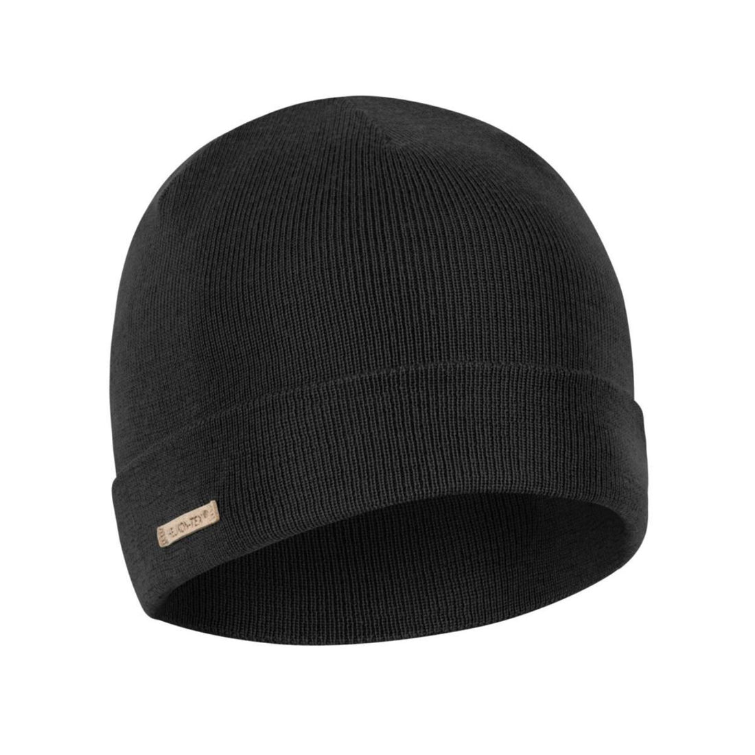 Helikon-Tex Wintermütze, atmungsaktiv, doppellagig, Merino-Strick, Schwarz