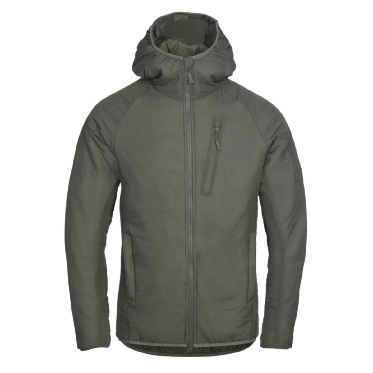 Helikon-Tex Wolfhound Kapuzenjacke, Nylon-Windpack, isoliert, Woodland Camo