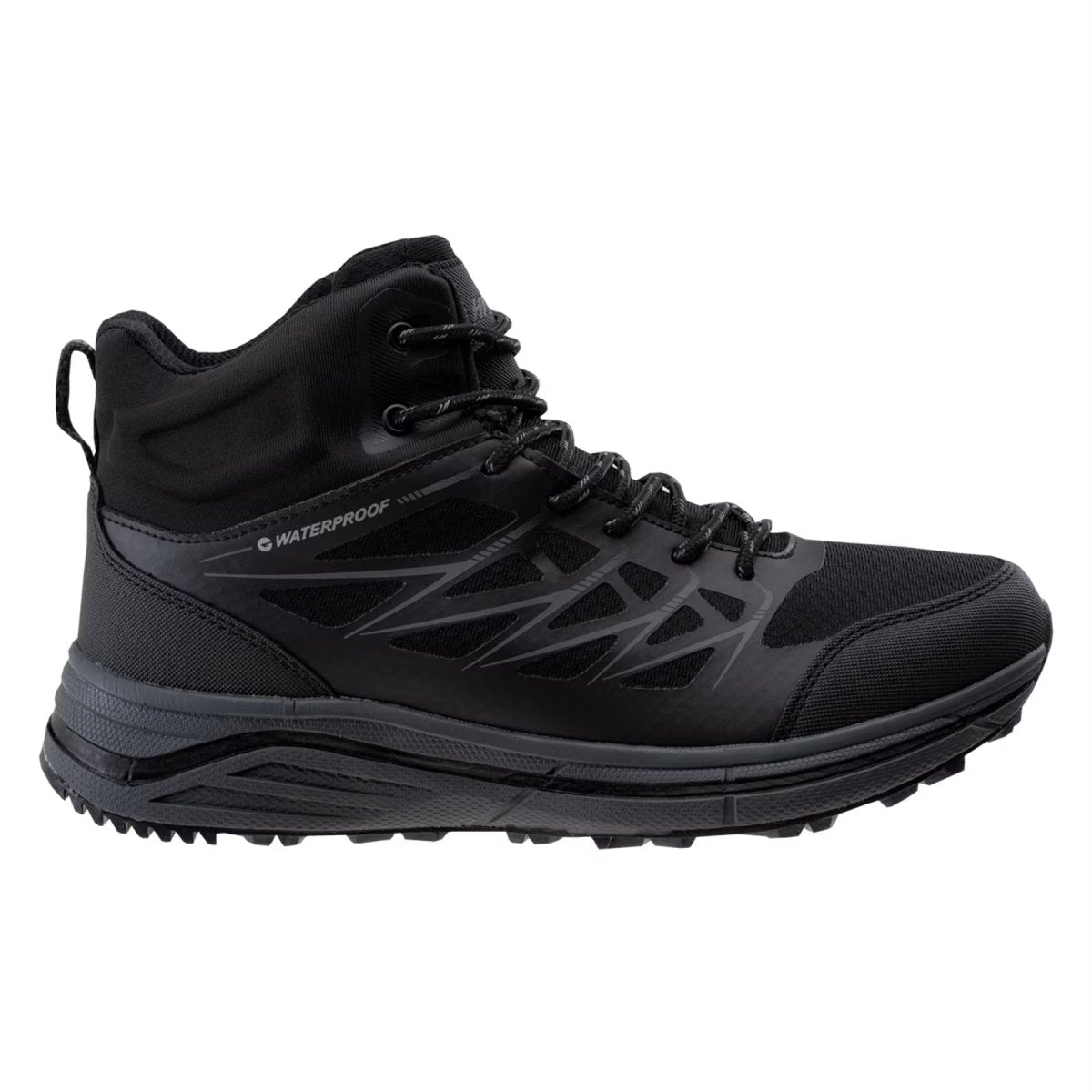 HI-TEC Hewila MID WP Taktische Stiefel, atmungsaktiv, wasserdicht, verstärkte Zehen, Schwarz