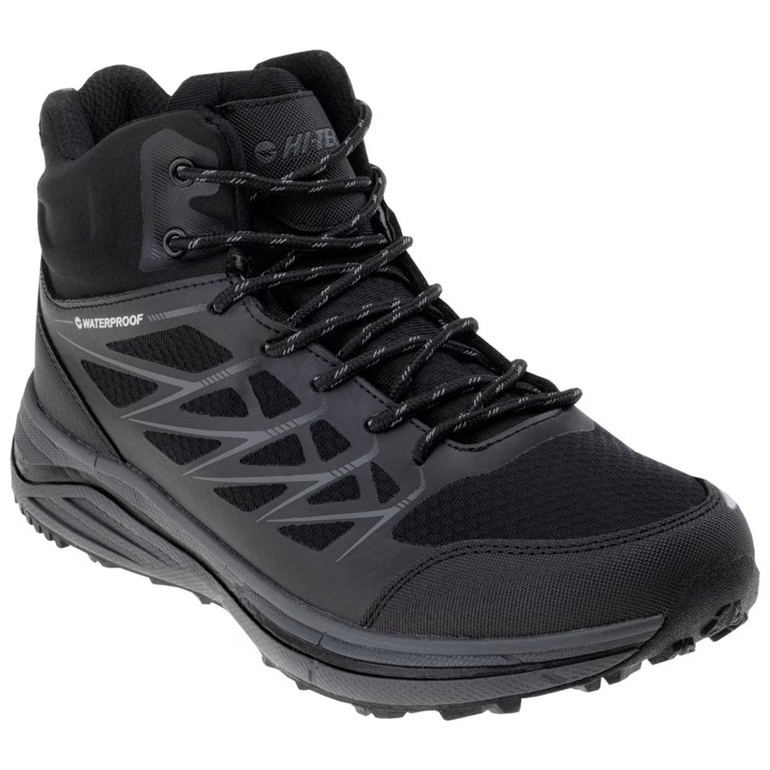 HI-TEC Hewila MID WP Taktische Stiefel, atmungsaktiv, wasserdicht, verstärkte Zehen, Schwarz