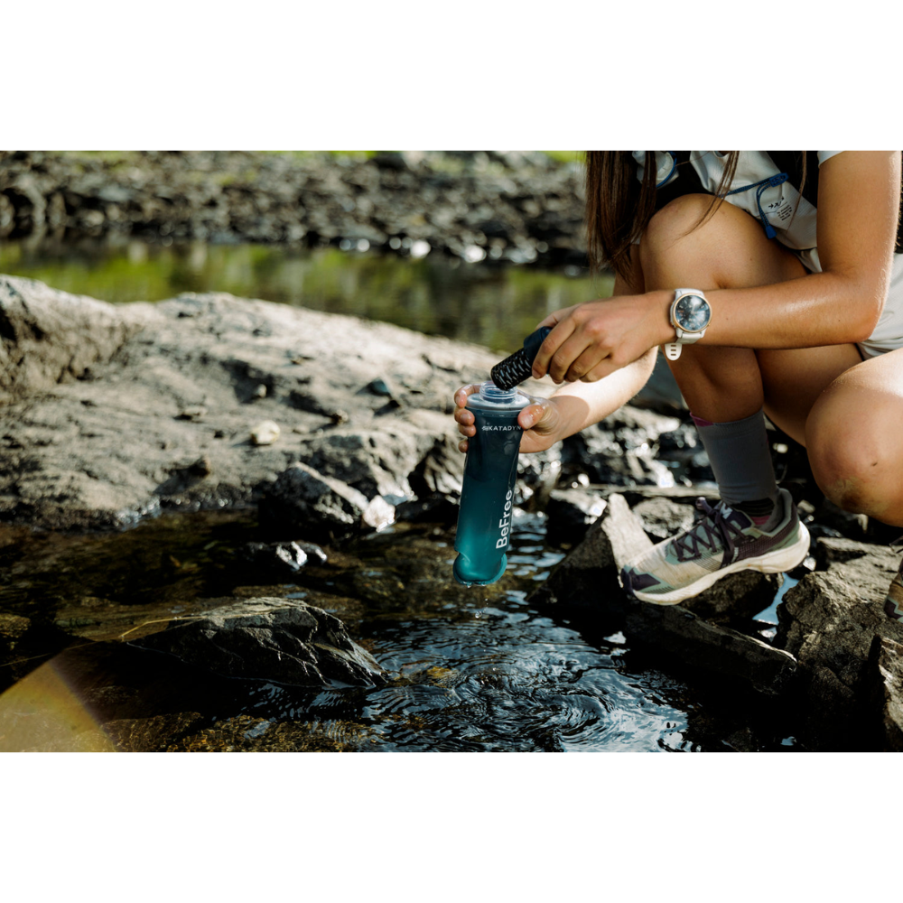 Katadyn BeFree AC 0,5L Wasserfilter Soft Flask Wandern Camping Schieferblau