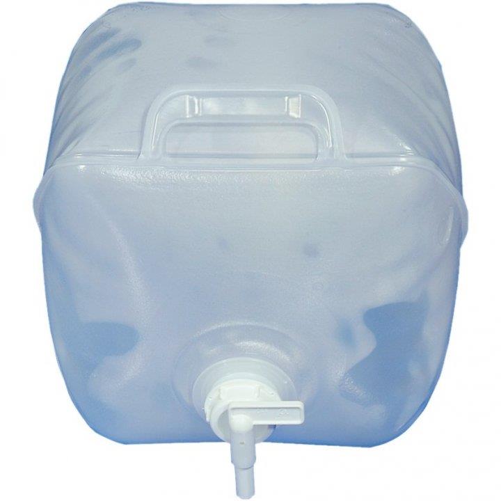 Katadyn collapsible 10L water canister with spout, food-grade, lightweight, portable for camping and emergency use