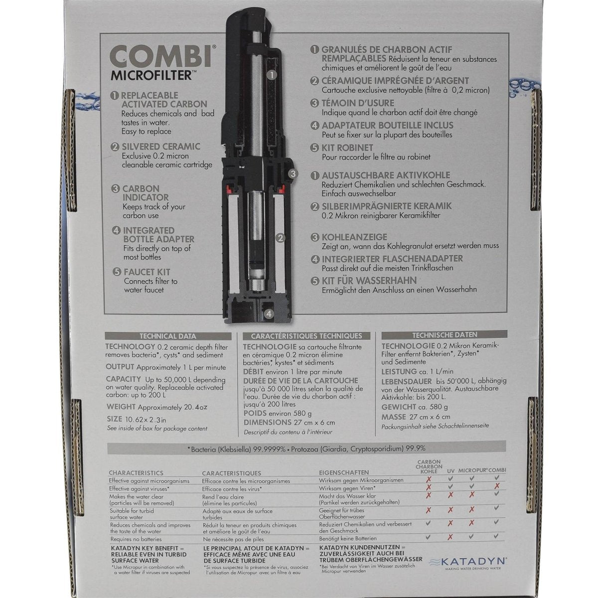 Katadyn Combi Plus Filter Langlebiger Camping-Notfallfilter Premium