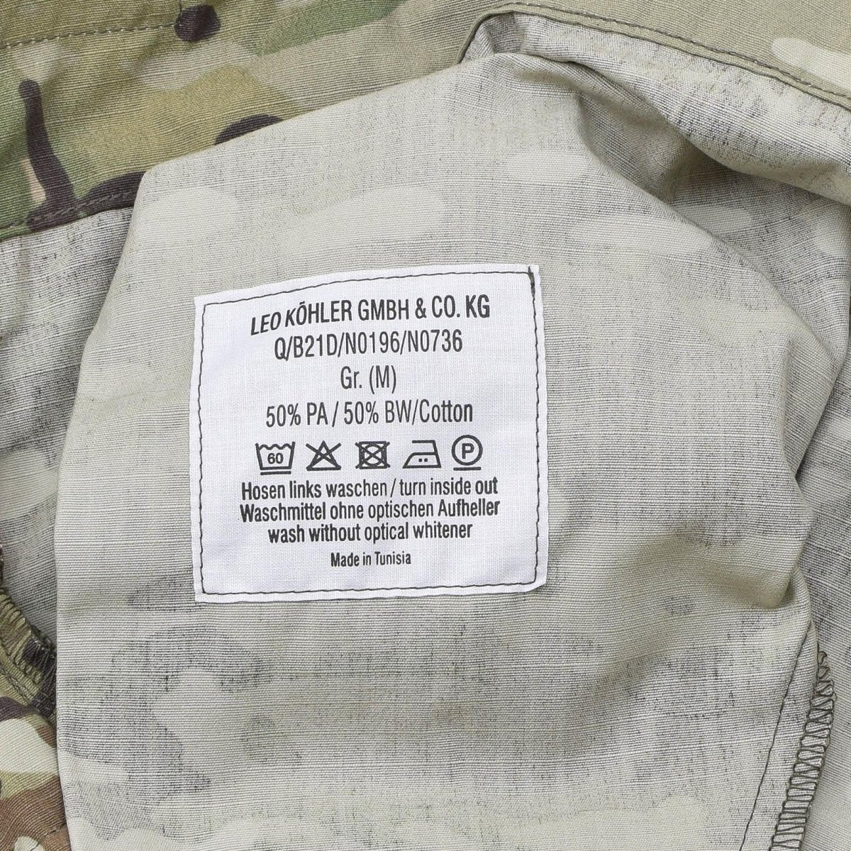 Leo Kohler Cargohose verstärkte Ripstop ACU Diensthose MTP camouflage