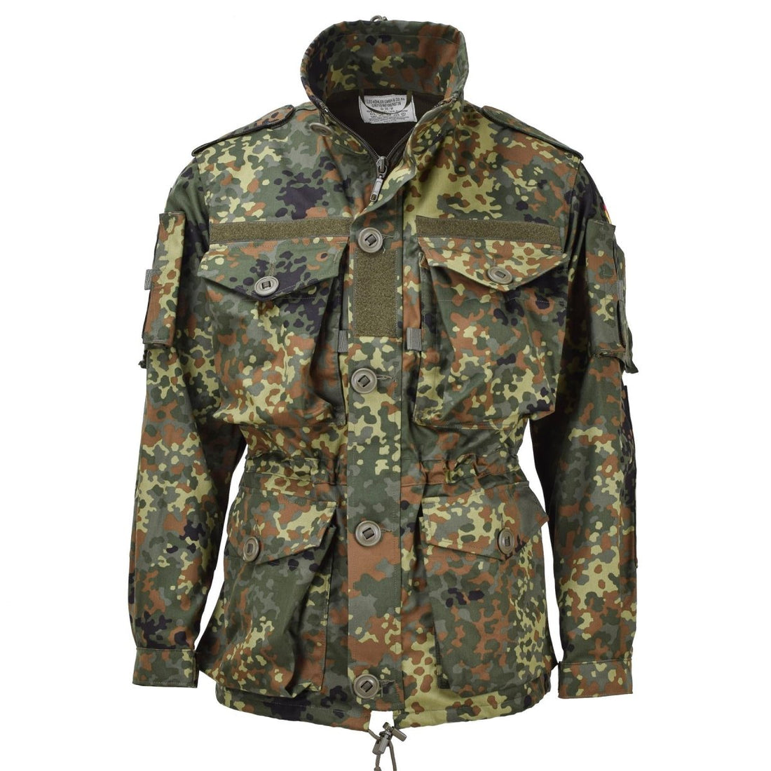 Leo Kohler Militärische Kampftaktikjacke, leichte Feldjacke in Flecktarn-Camouflage