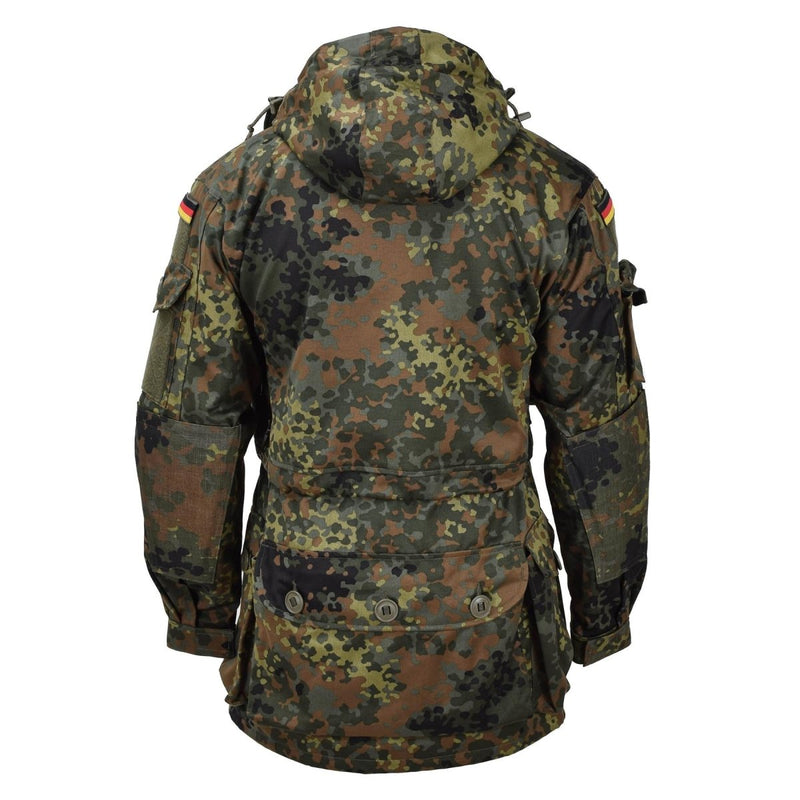 Leo Kohler Militär KSK Smock Taktische Jacke mit Kapuze Feldarmee Flecktarn Camo