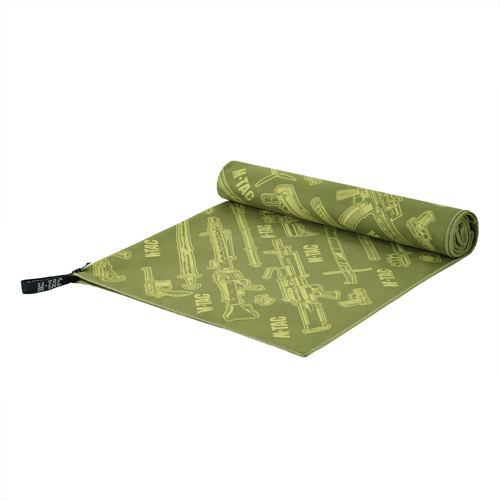 M-TAC Mikrofaser-Handtuch, 150 x 75 cm, schnell trocknend, für Outdoor, Reisen, Camping, Grün