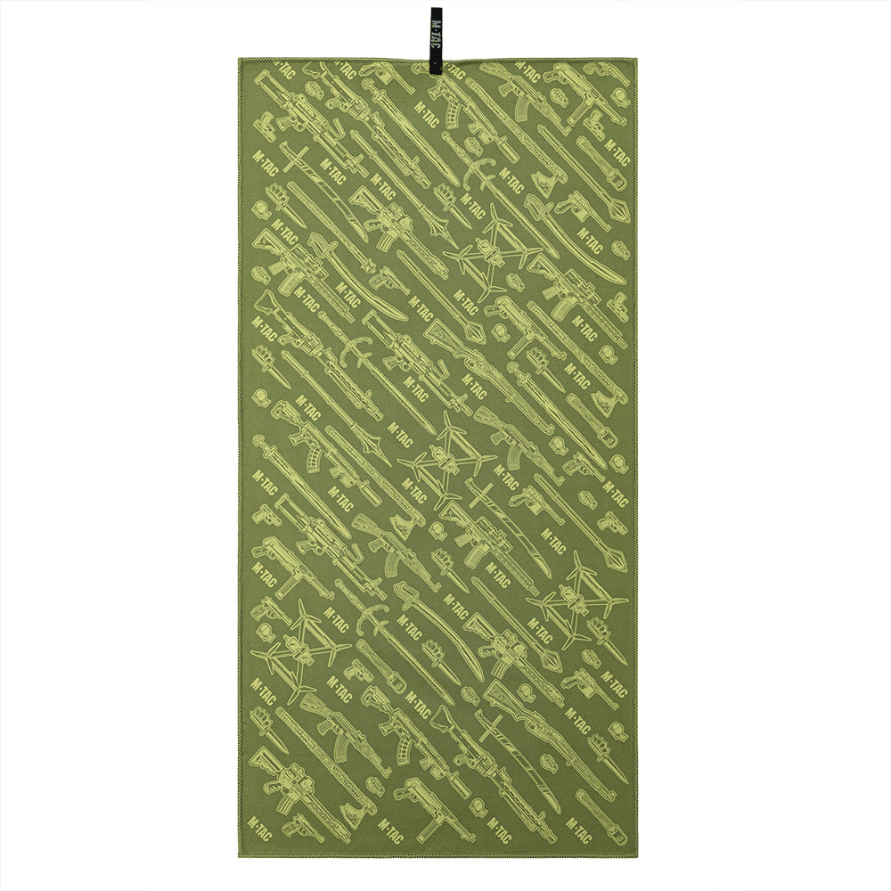 M-TAC Mikrofaser-Handtuch, 150 x 75 cm, schnell trocknend, für Outdoor, Reisen, Camping, Grün