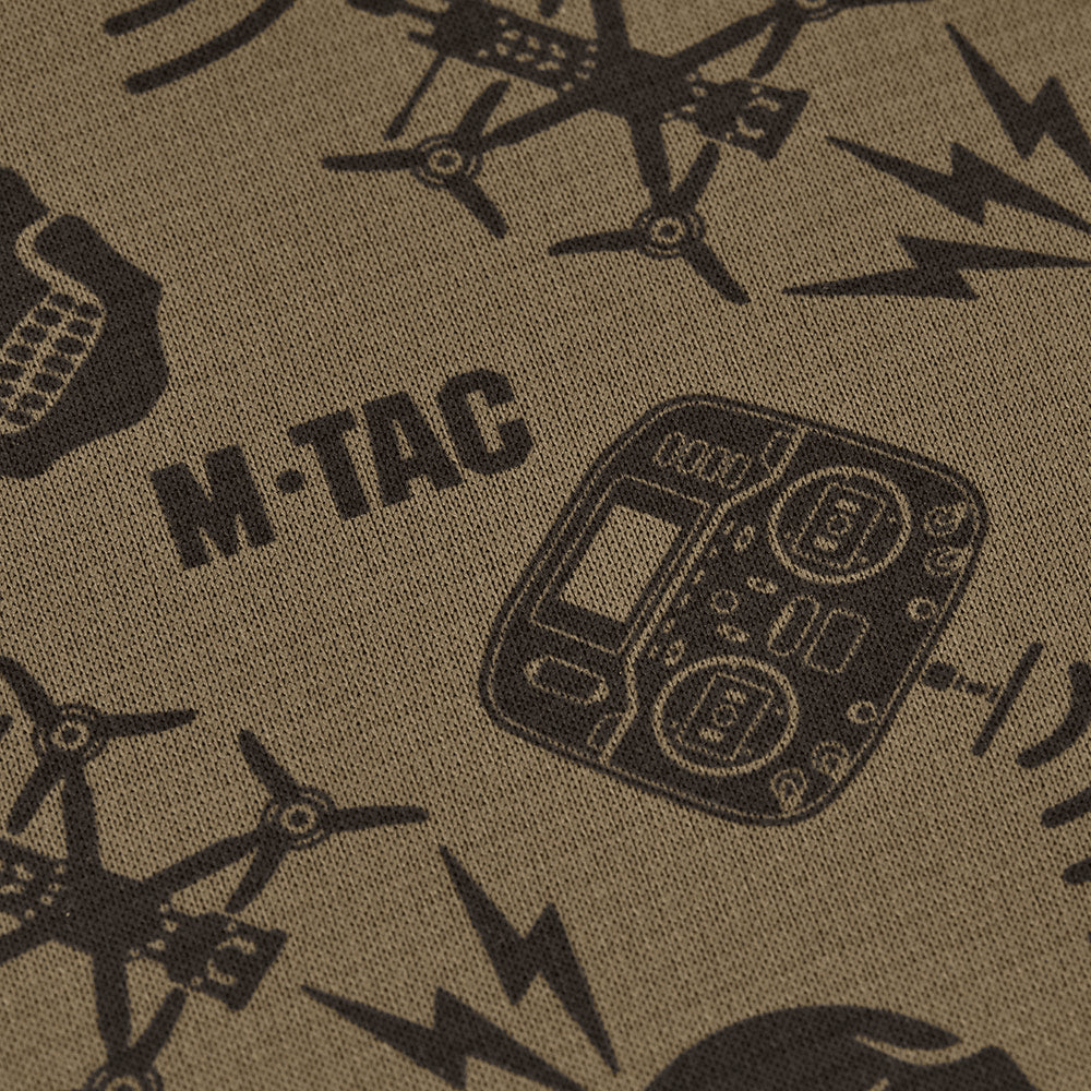 M-TAC Microfleece Neck Gaiter Drone Pattern Taktischer Outdoor-Schal Tan
