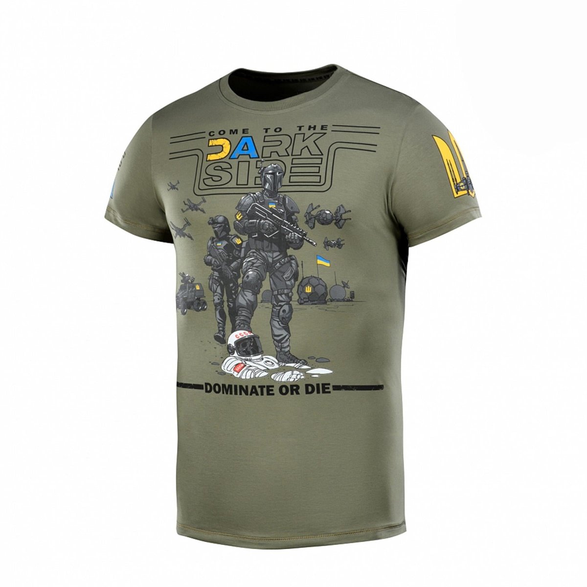 M-TAC Militärstil klassisches T-Shirt Kurzarm Unterwäsche ukrainische Flagge Oliv