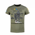 M-TAC Militärstil klassisches T-Shirt Kurzarm Unterwäsche ukrainische Flagge Oliv