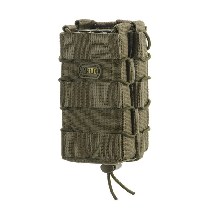 M – TAC offene Doppelmagazintasche, rutschfest, gummiert, taktisches Cordura, Oliv – GoMilitar