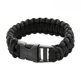 M-TAC Taktisches Paracord-Armband, Survival-taktisches Outdoor-Kabel, 3 m, Schwarz