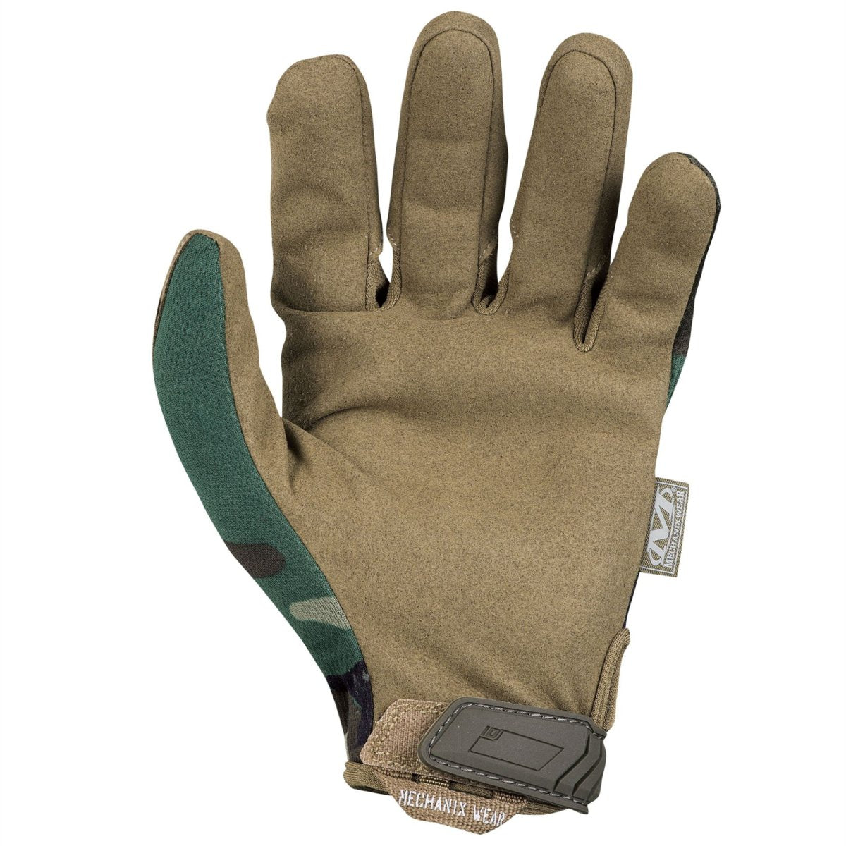 Mechanix Wear Taktische Handschuhe, atmungsaktive Lycra-Fingereinsätze, Woodland Camo