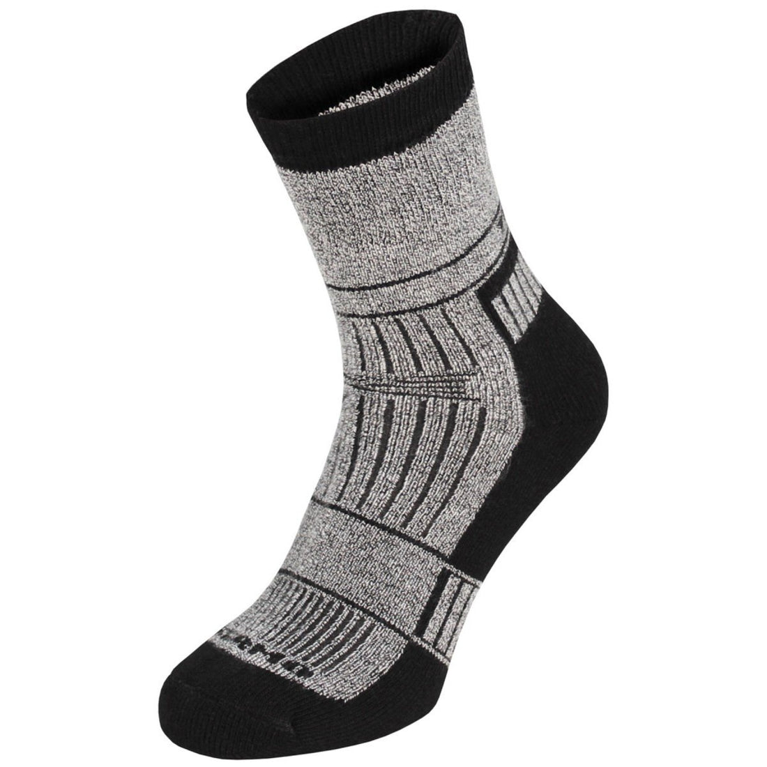 MFH Alaska Thermosocken, trockene Füße, gepolsterte Sohle, integrierte Fußgewölbeunterstützung, Grau