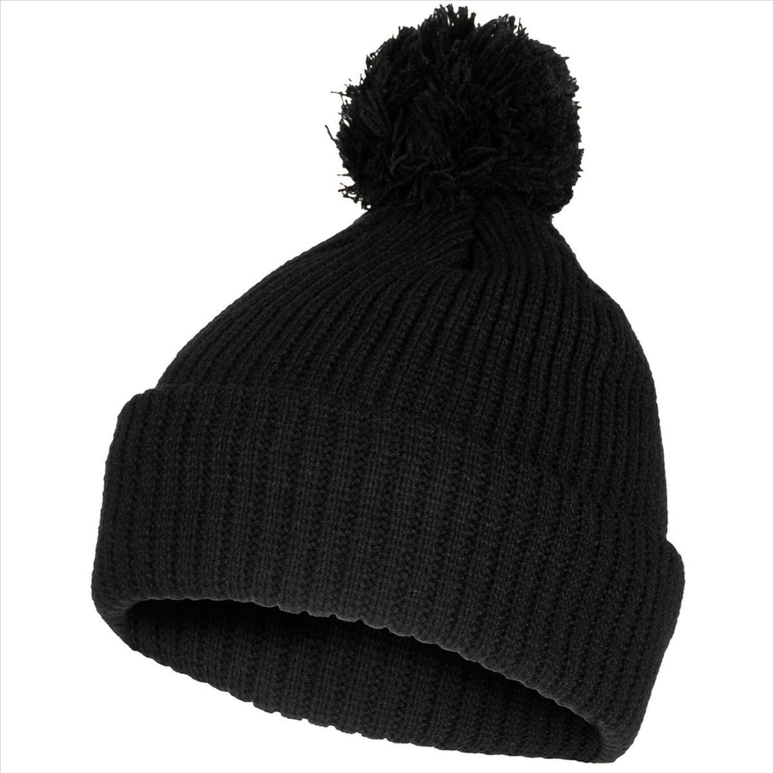 MFH-Bommelmütze, 3M-Thinsulate-Isolierung, grob gestricktes Fleece-Futter, Schwarz