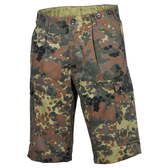 MFH Brand Shorts im Army-Stil, Bermuda, Flecktarn, Camo, robuste Ripstop-Uniform, NEU – GoMilitar