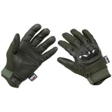 Taktische Handschuhe im Militärstil der Marke MFH Mission Combat in Olivgrün mit Free Fire-Finger