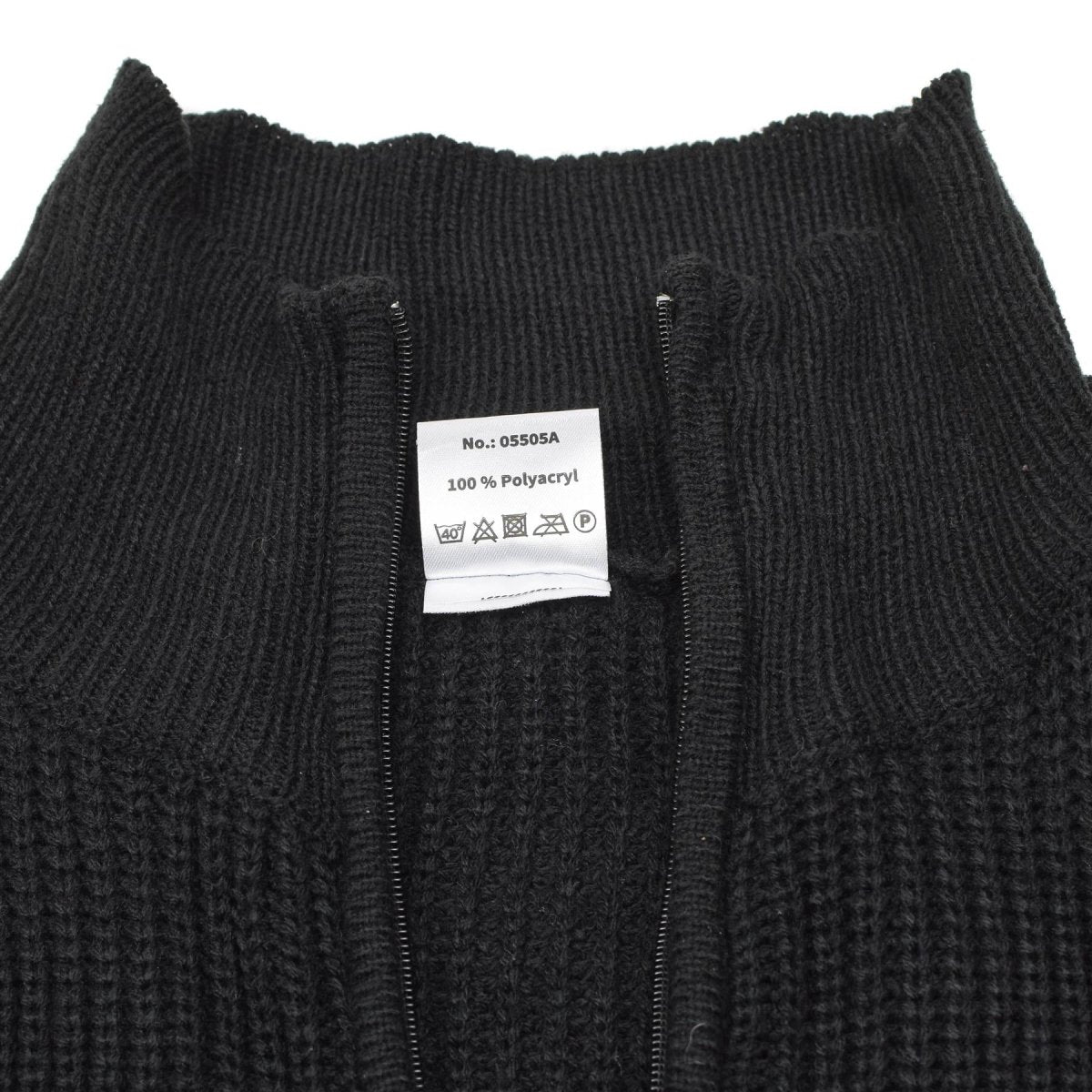 Troyer-Pullover im Militärstil der Marke MFH mit Rippenstrickpullover mit Viertelreißverschluss NEU
