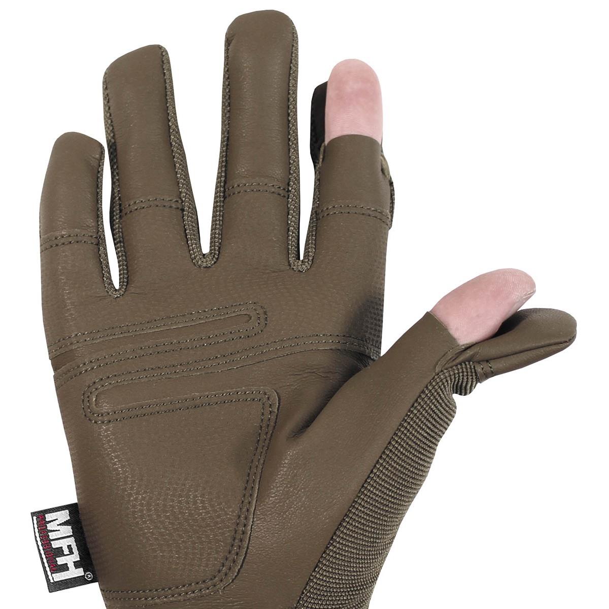 MFH Marke taktische handschuhe langlebig coyote kampf freies zeigefinger daumen atmungsaktiv