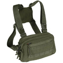 MFH Chest Pack Recon Tactical Chest Bag Molle Organizer System Multicolor shown with adjustable straps and multiple zippered compartments