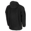 MFH Militärische schwarze taktische Fleecejacke mit Thermo-Kapuze und elastischem Saum NEU