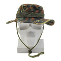 MFH Militärhut mit mehrfach gesteppter Krempe, umlaufenden Schlaufen, Flecktarn-Camouflage