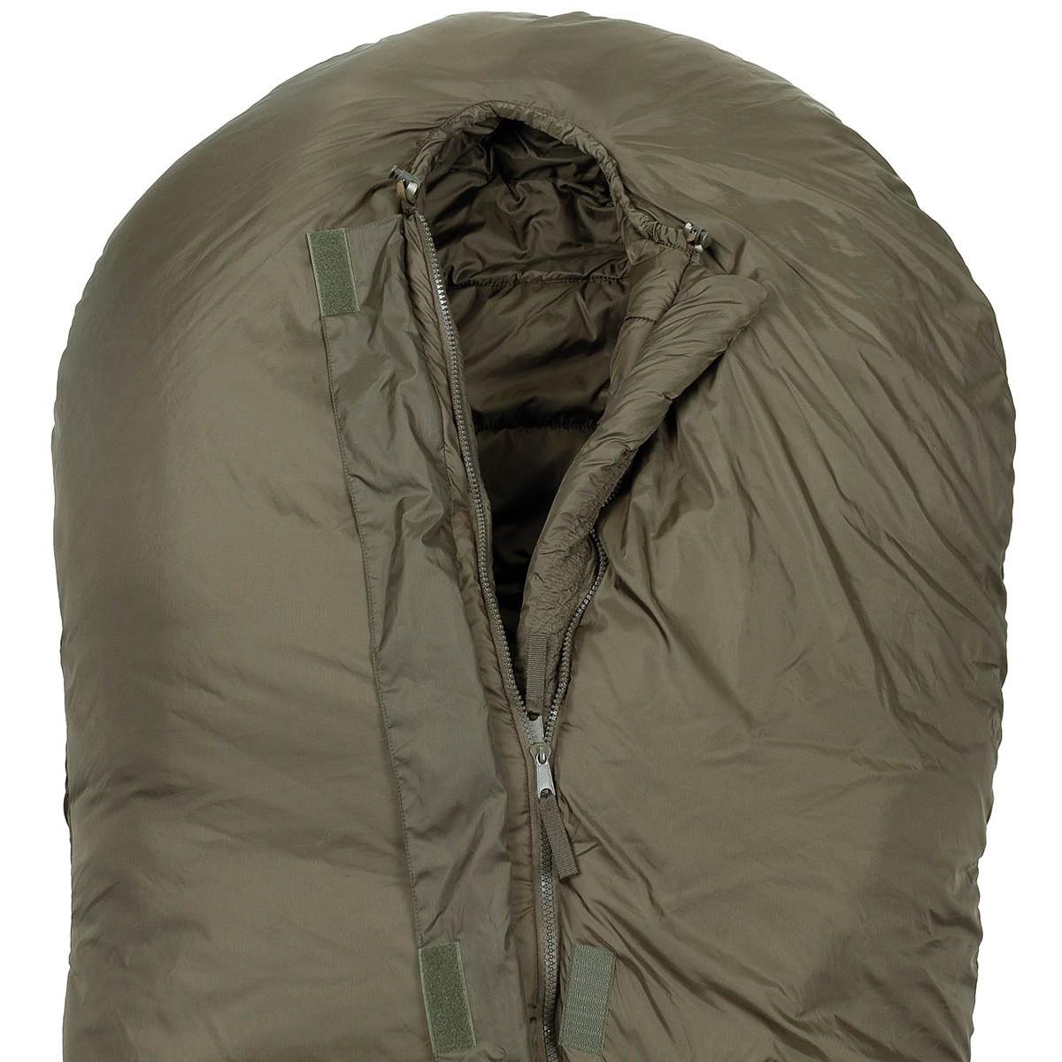 MFH Mumienschlafsack, 2-lagige Füllung, 3-Jahreszeiten-Kompressionssack, Oliv