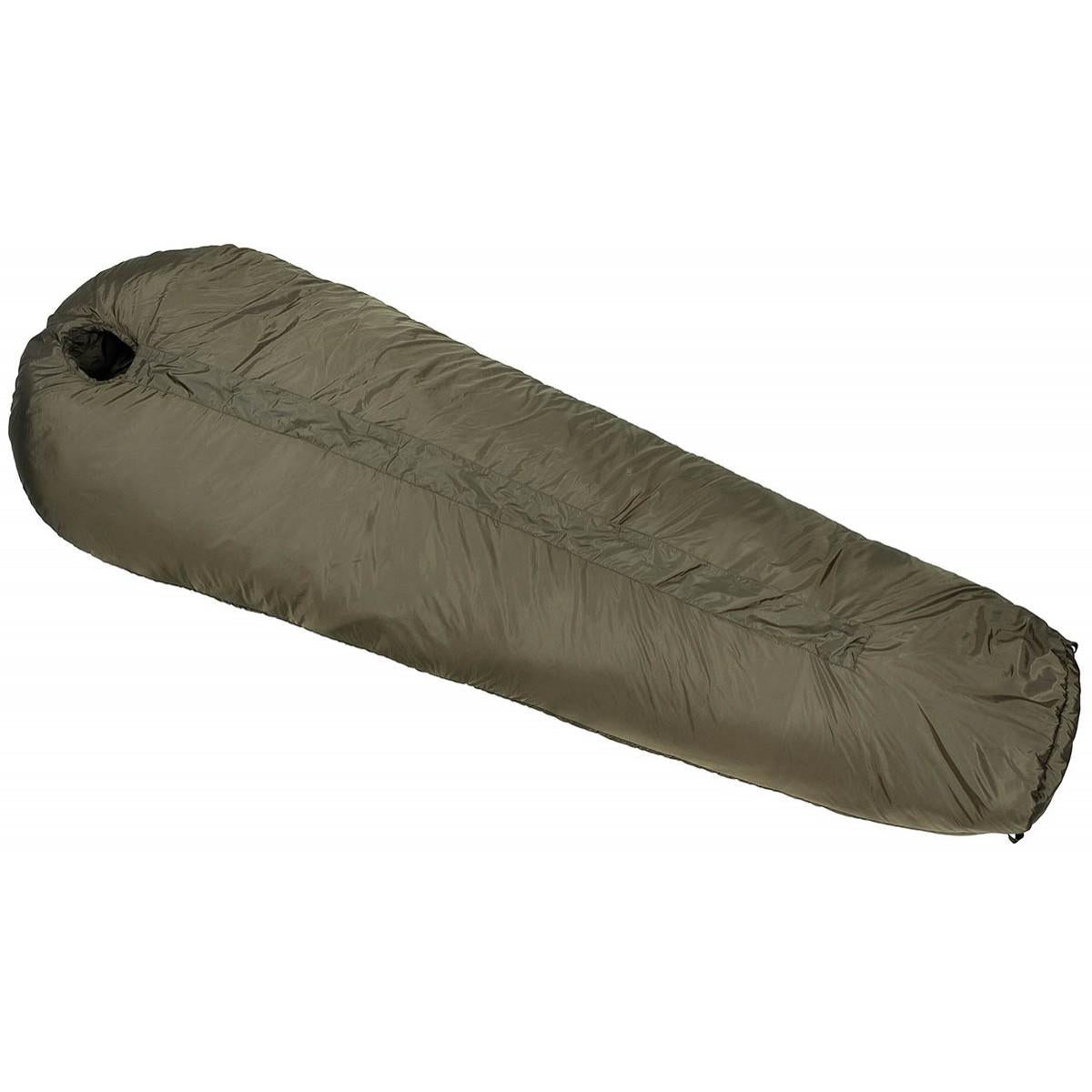 MFH Mumienschlafsack, 2-lagige Füllung, 3-Jahreszeiten-Kompressionssack, Oliv