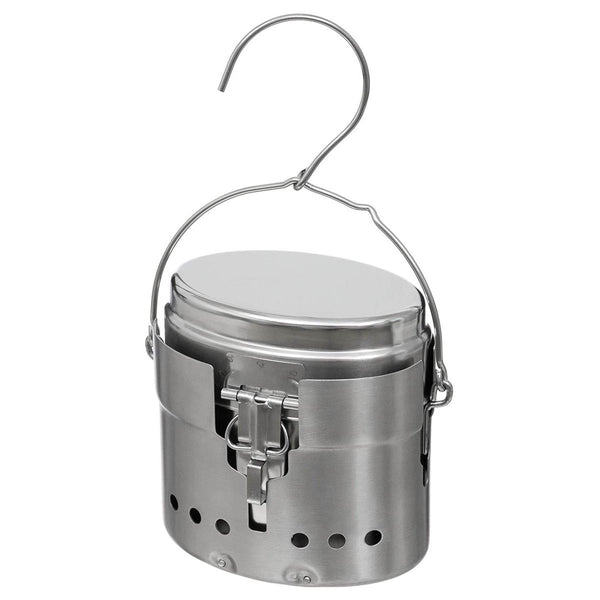 MFH Swedish army Trangia mess kit Repro M40 stainless steel 1.5l camping burner - GoMilitar