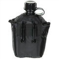 MFH US Military Plastic Kantine 1L Schraubkappe Clips Ansatz BPA kostenlos schwarz