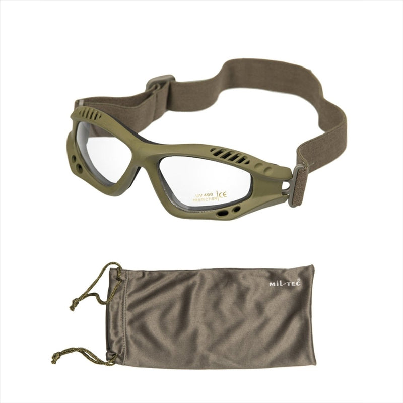 Mil-tec Air Pro Commando Taktische Brille klar Linsen Anti-Scratch-Anti-Nebel
